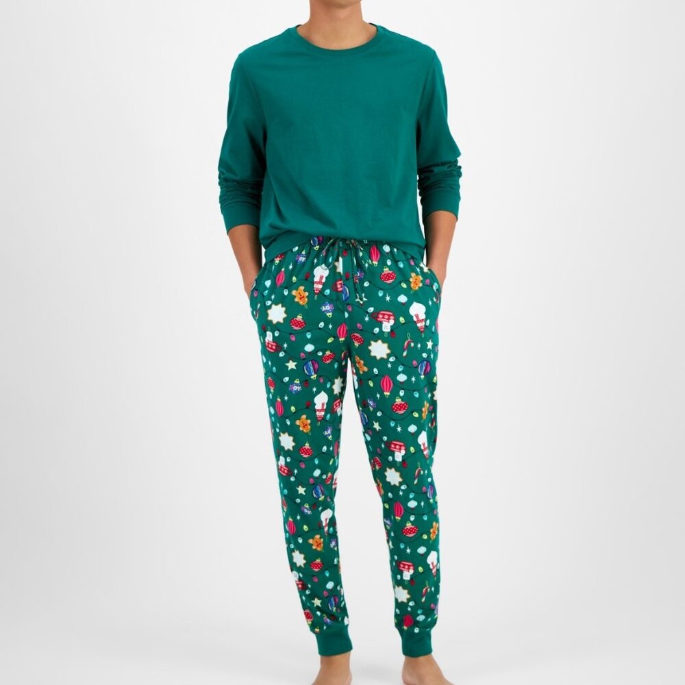 #104 Holiday Lane Men's Ornament Mix It Cotton Matching Pajamas Set, Created f